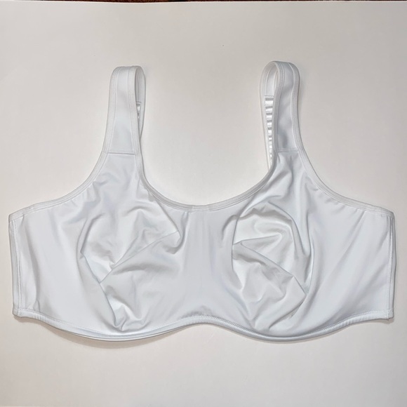 44F SYROKAN Sports Max Control Exterior Underwire Bra High Impact White Unpadded - Picture 5 of 13